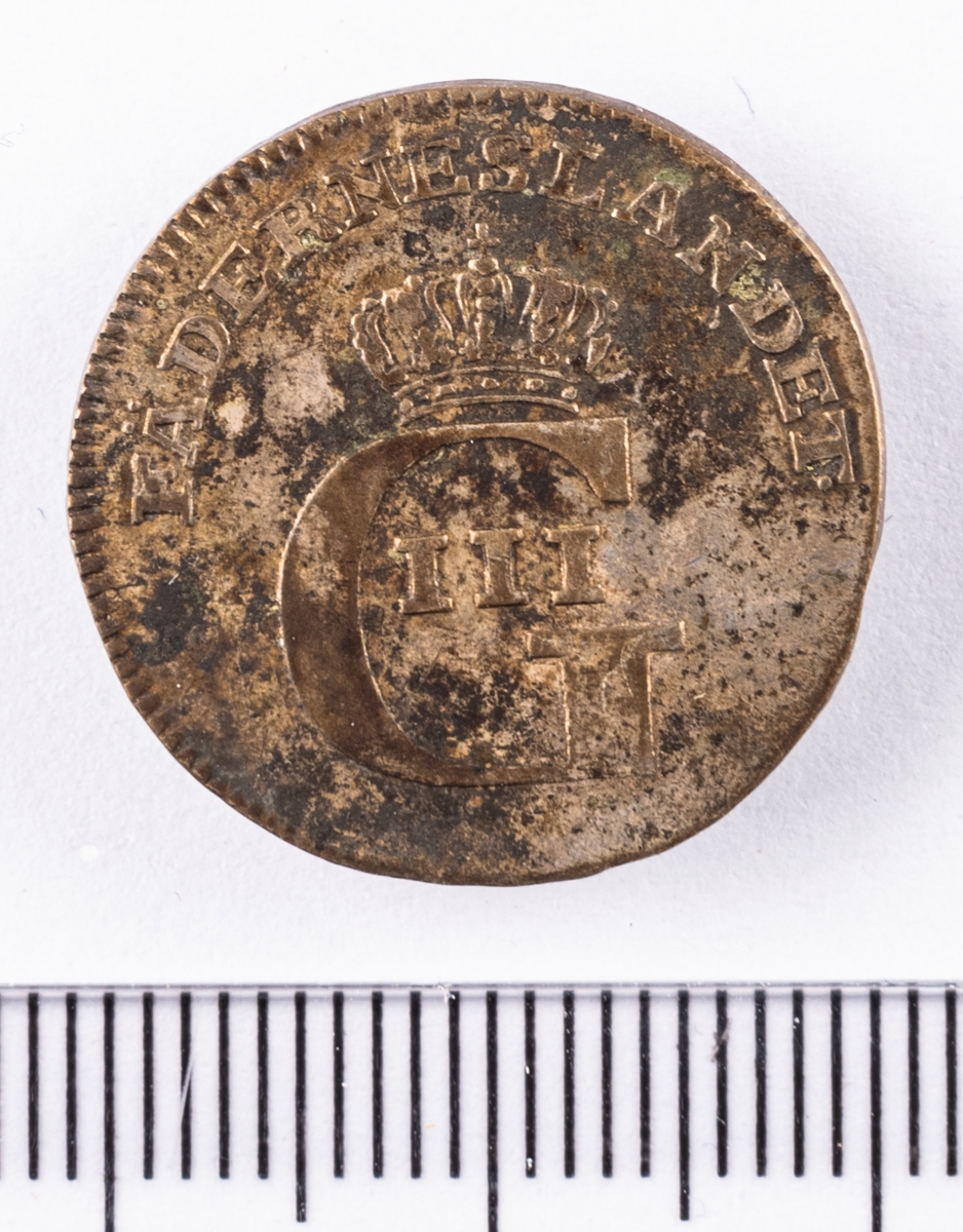 Mynt, Sverige, 1/24 riksdaler, 1779.