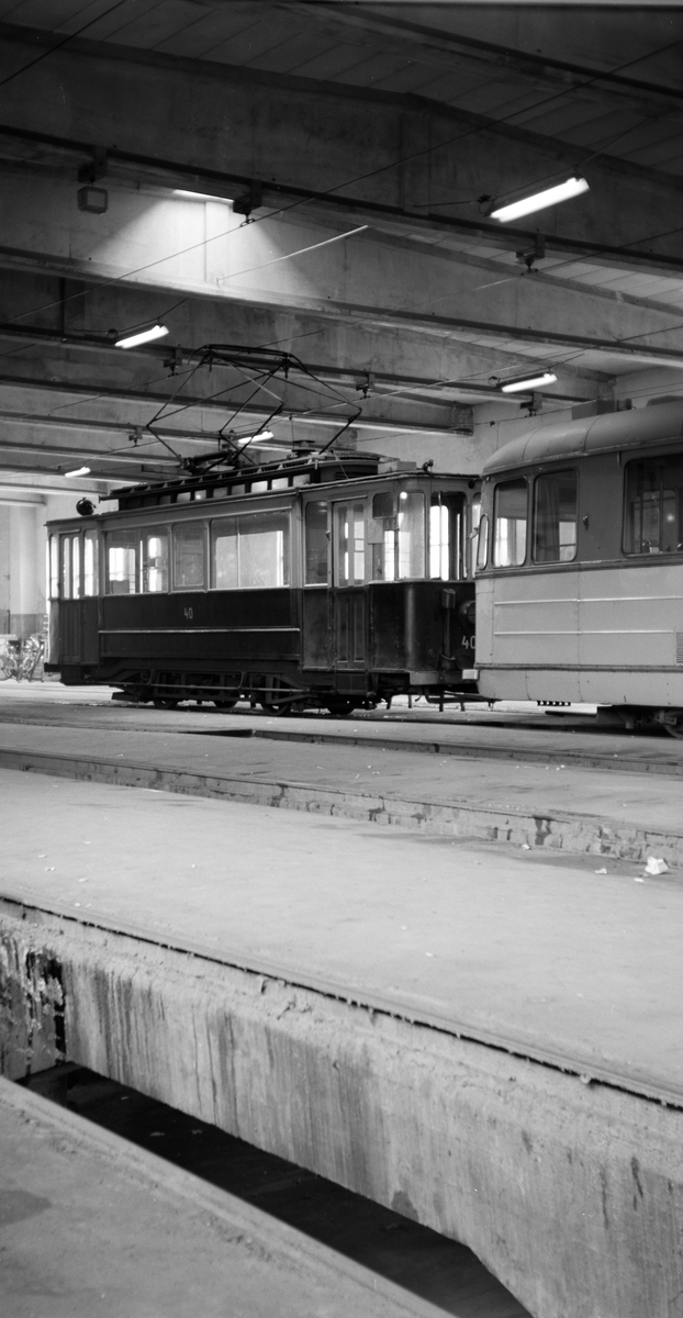 Trondheim Sporveis sporvogn nr. 41 i Dalsenget vognhall