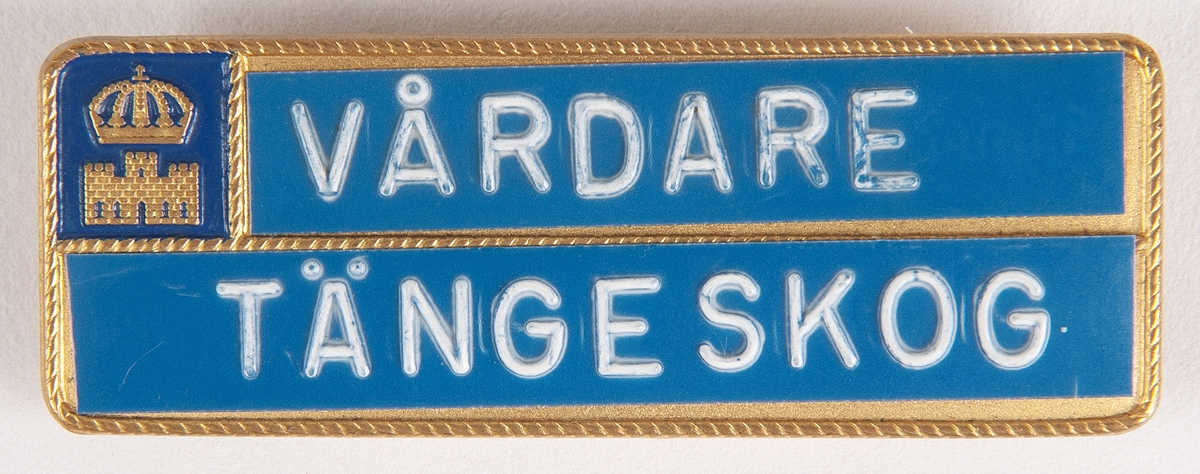 Fjorton tjänstebrickor/namnbrickor m/1984, med "Borg och krona".