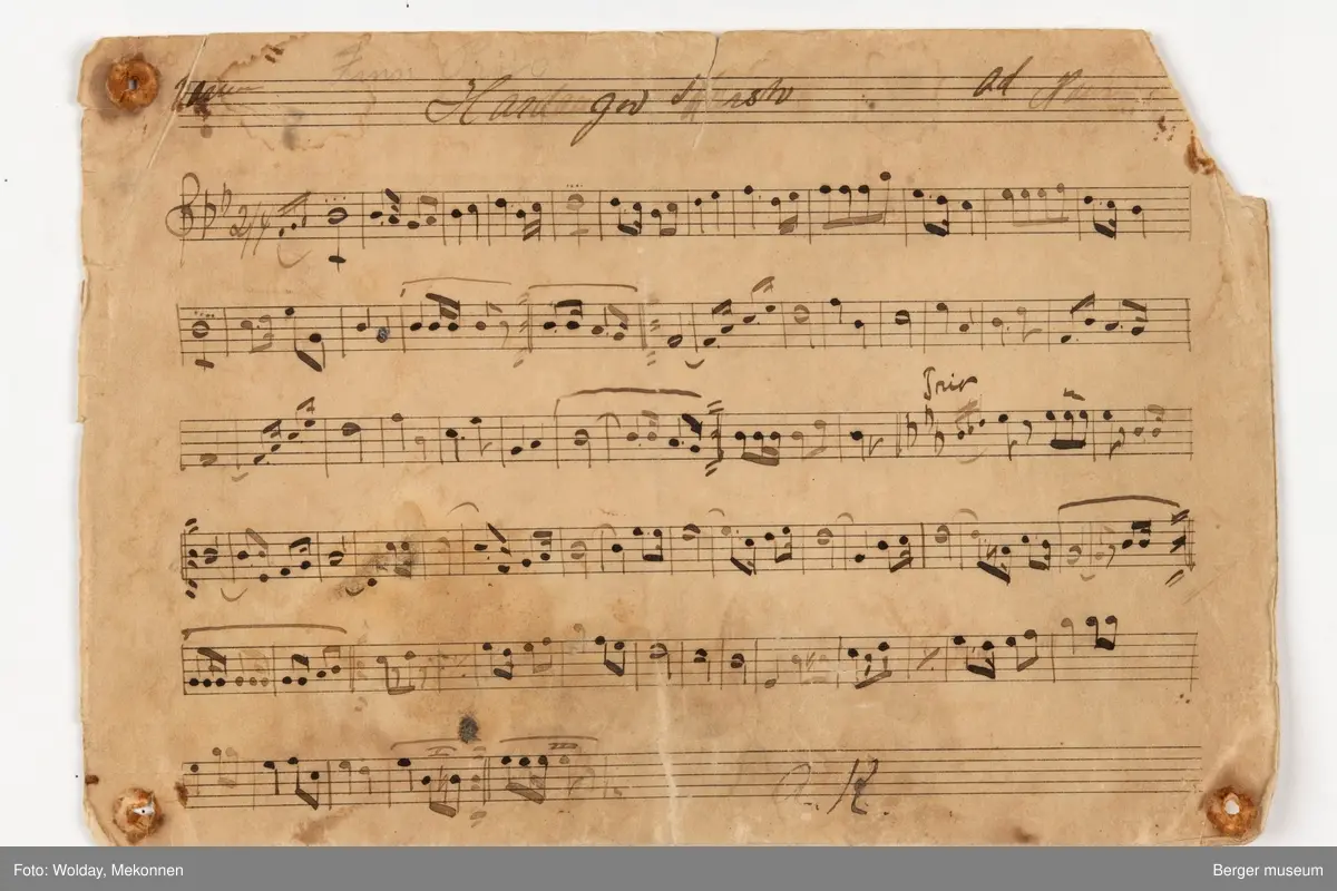 Note - Berger museum / DigitaltMuseum