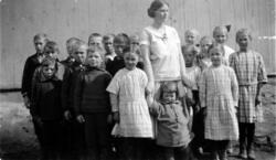 Elever fra Kirkesdalen i 1927. Mest sannsynlig Øvre Kirkesda