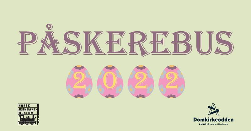 Påskerebus står med snirklete bokstaver, 2022 står i fire påskeegg - ett tall i hvert egg. (Foto/Photo)