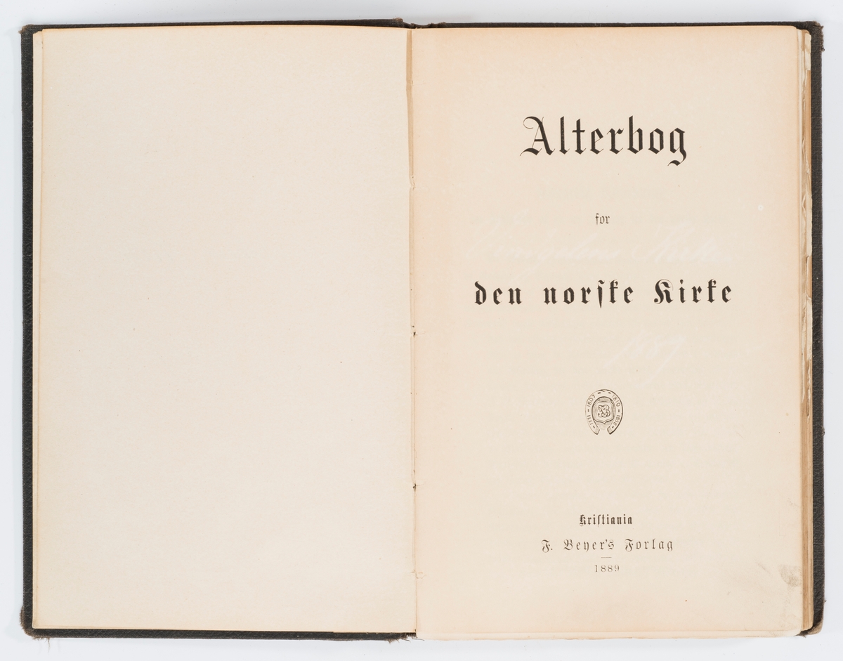 Alterbog for den norske kirke. Kristiania, 1889.