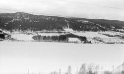 Vinterbilde fra Gudbrandsdalslågens utløp i Mjøsa ved Lilleh