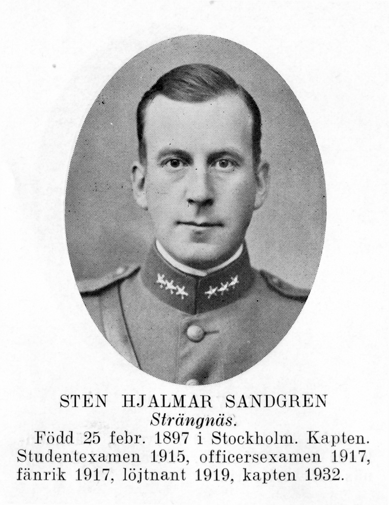 Strängnäs 1934


Kapten Sten Hjalmar Sandgren
Född: 1897-02-25 Klara, Stockholm
Död: 1993-04-13 Lerbäck, Askersund