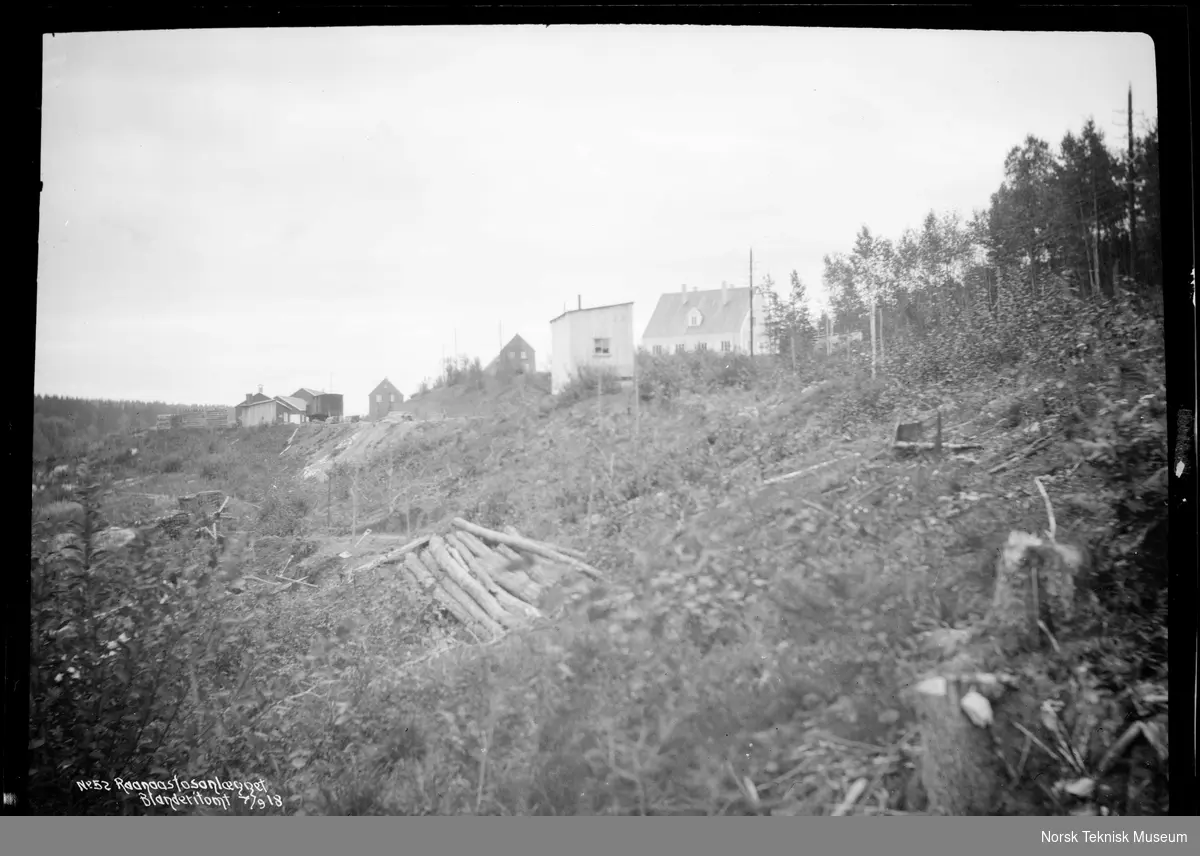 Blanderitomt fotografert i forbindelse med utbyggingen av Raanaasfossen 1918-1930