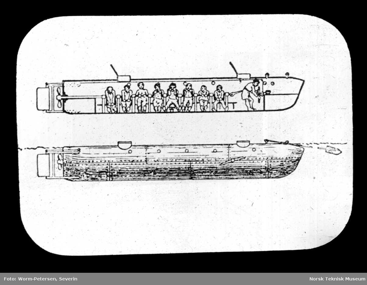Amerikansk undervannsbåt, "David" 1864