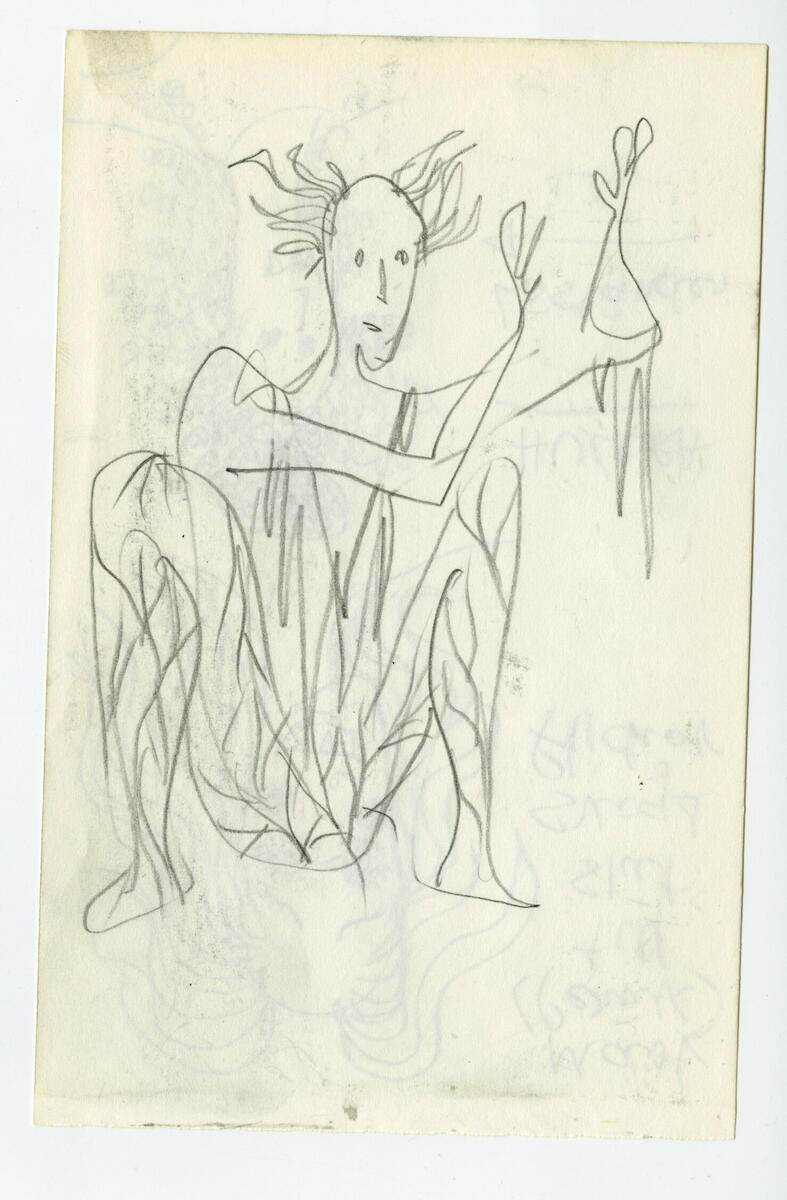 Skisser till "Strömkarlen" och förmodade skisser till "Kransgille" av Jan Brazda.