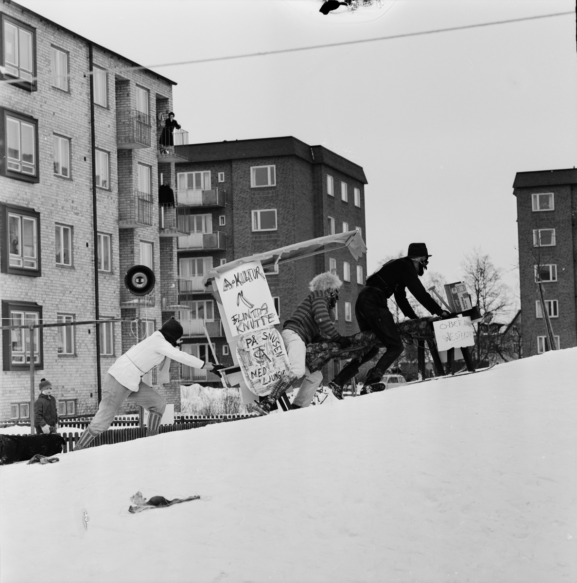 Studentliv - "Birkarlarenneth blev seger i snö", Uppsala 1963