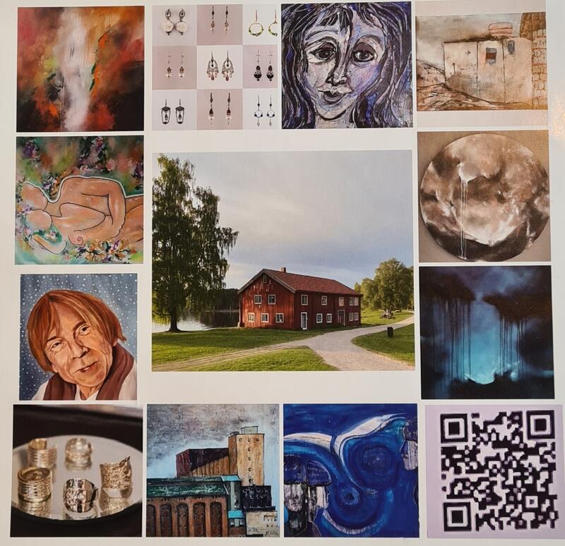 Atelier Enggata viser og selger kunst i Løtenbygningen. (Foto/Photo)