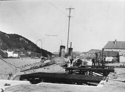 Torpedobåten "Skarv" med tysk vakt