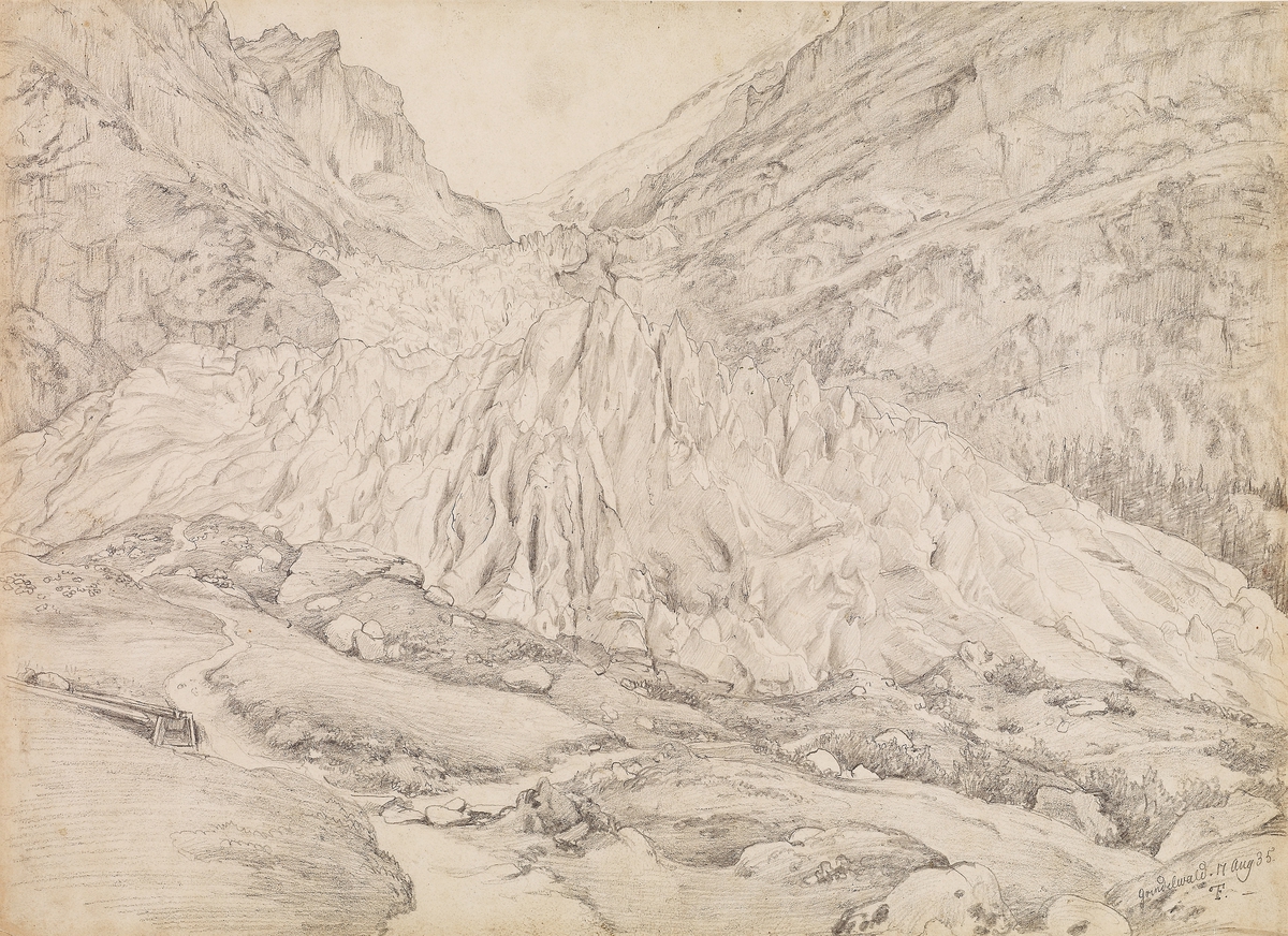 Grindelwaldgletscheren [Tegning]