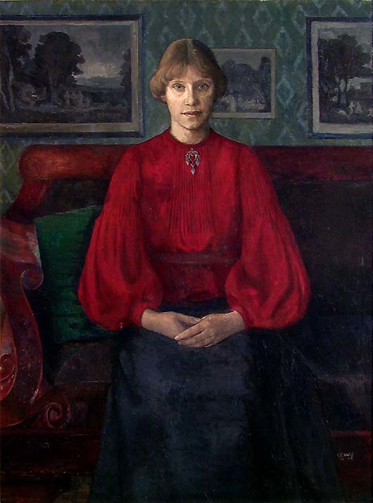 Kunstnerens hustru, malerinnen Kristine f. Laache [Maleri]