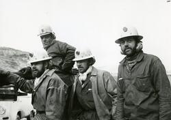 Arbeidere ved Ved Svartevannsdammen Sira-Kvina kraftselskap 