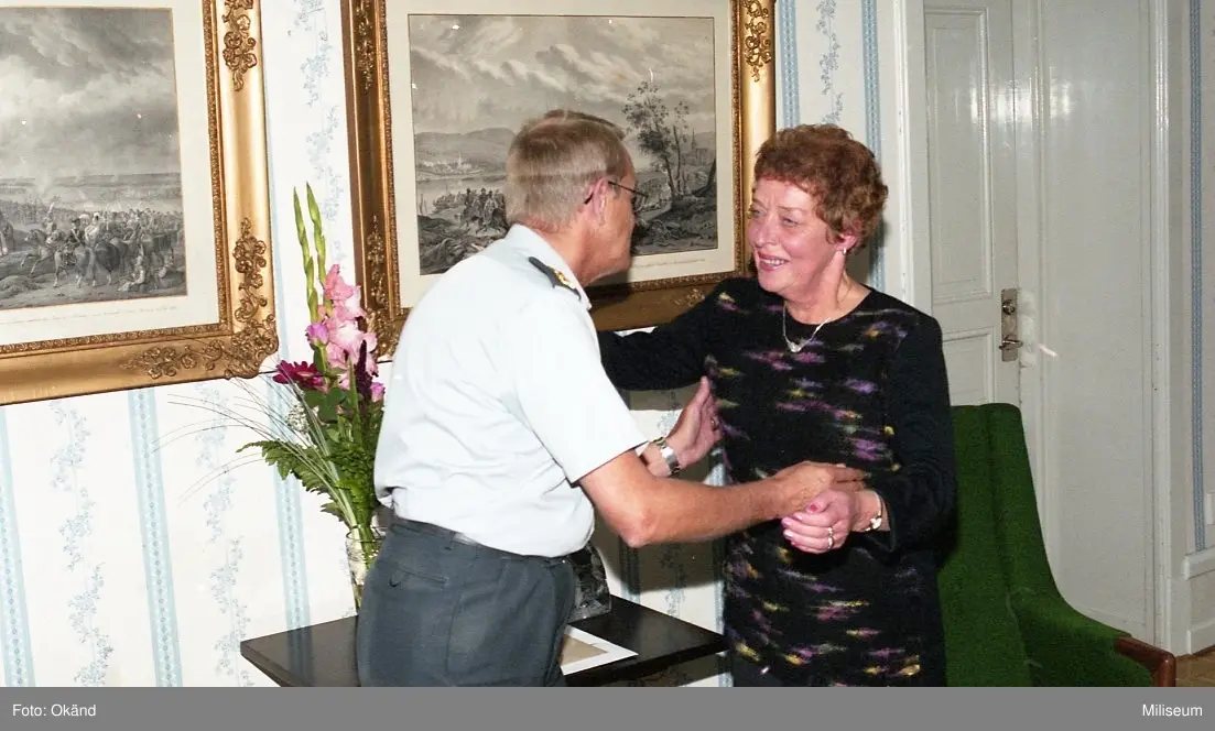 Agneta Simonssons avtackning. - Miliseum / DigitaltMuseum