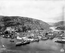 Prot: Flekkefjord - Byen fra Aasen 26. Juli 1902