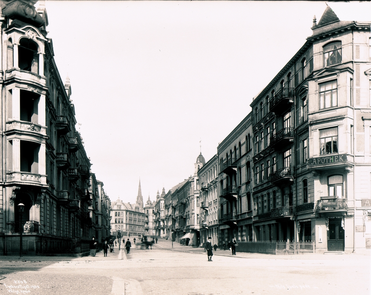 Niels Juels gate fra Bygdøy alle, april 1903