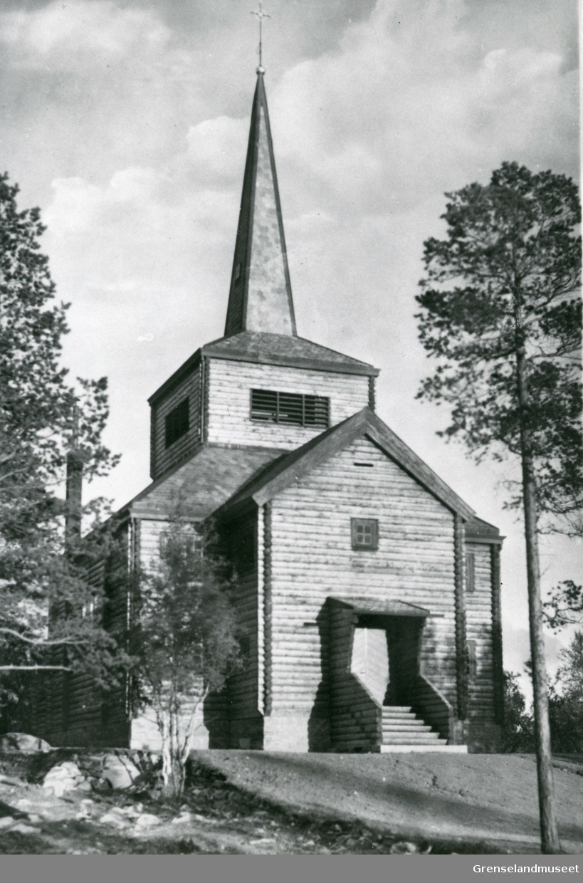 Svanvik kapell i Pasvik, Sør-Varanger. Kapellet ble bygget i 1934. 
