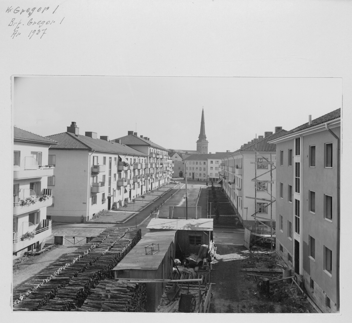 Linnégatan i Västerås 1937