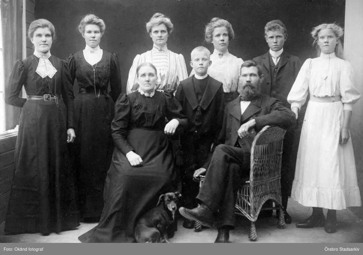 Familjen Gustafsson i Västanfors, 1910 ca - Örebro Stadsarkiv ...