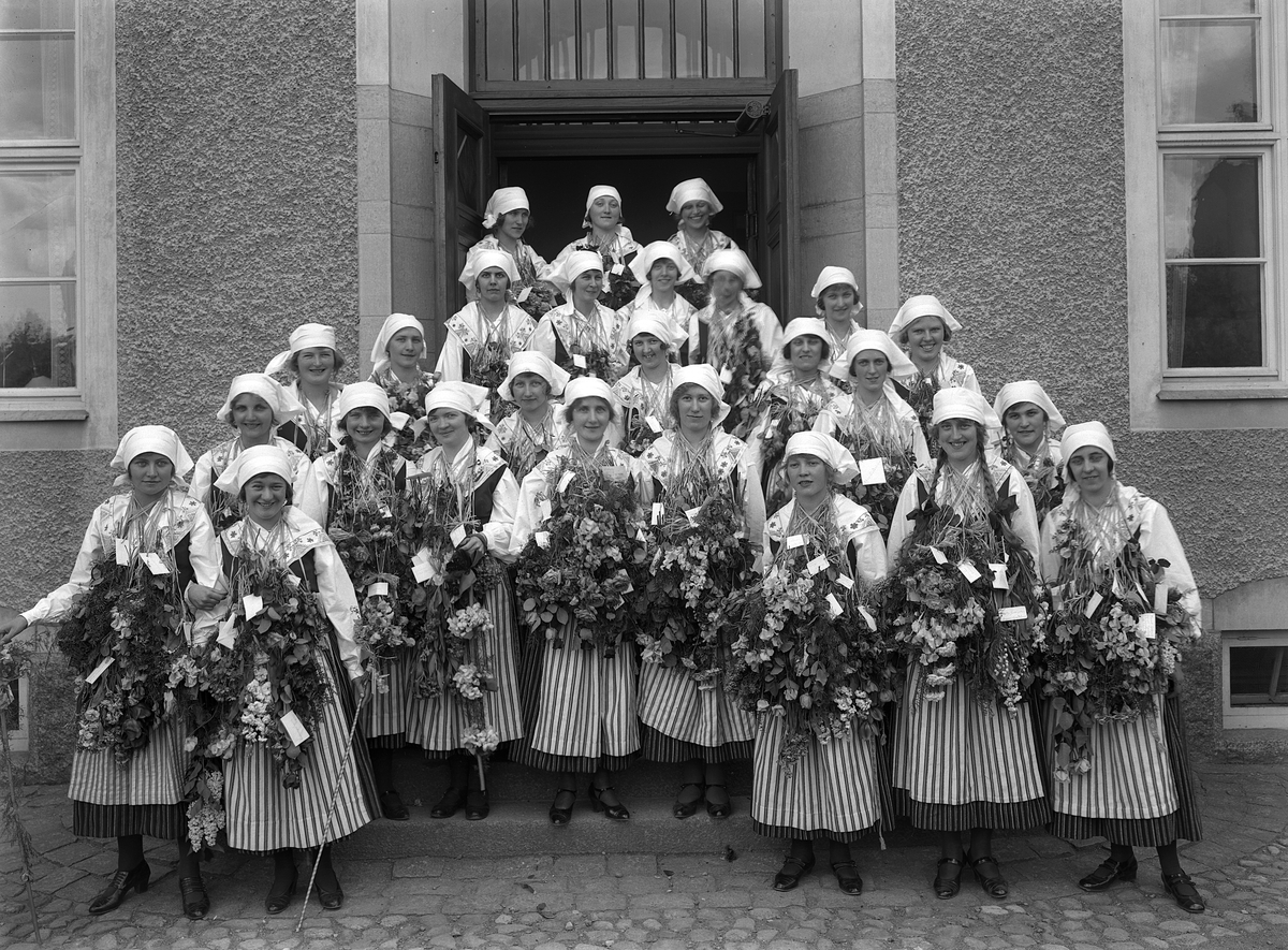 Examen vid Linköpings småskoleseminarium någon gång på 1930-talet.