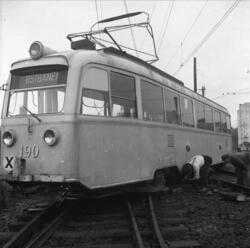 Vogn fra Oslo Sporveier, B1 190, LØB, fotografert etter avsp