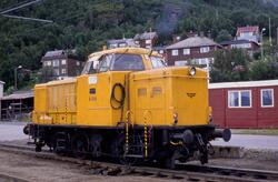 Diesellokomotiv Di 2.814 på Narvik havn