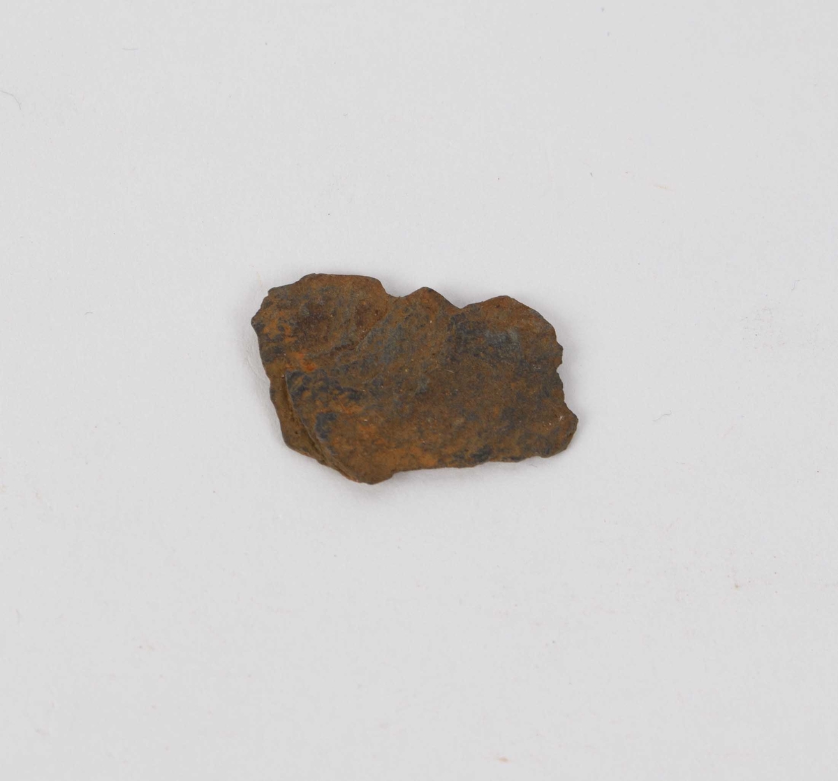 Fragment av liten flat stein.