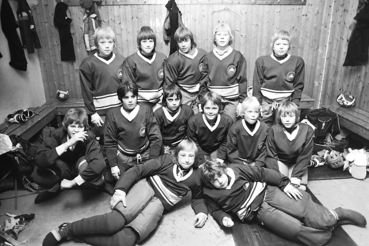 Sparta ishockeyguttelag fra desember 1976.