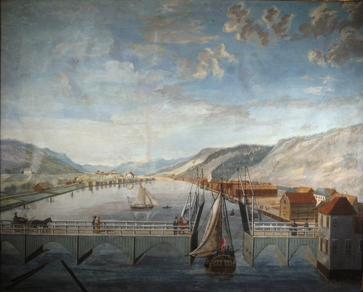 Prospekt over Drammen fra 1826