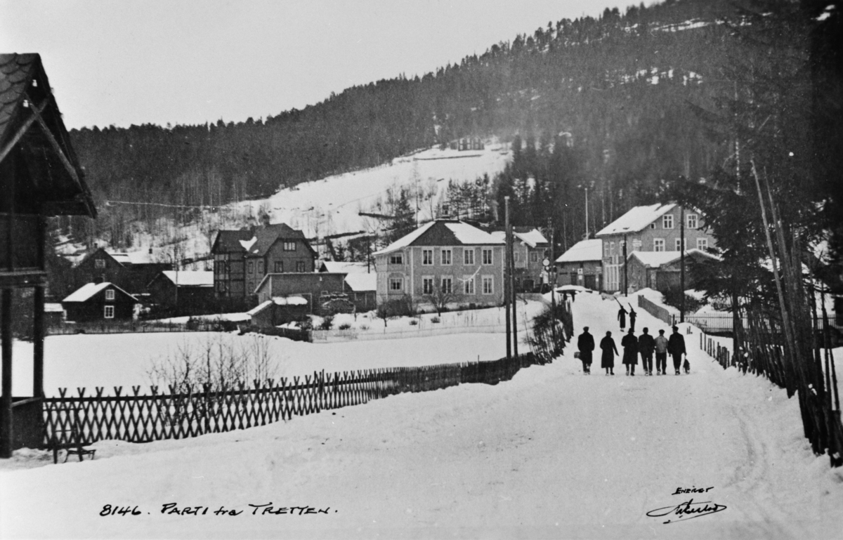 Oppland, Øyer, Tretten, parti fra gamle Tretten sentrum Stav