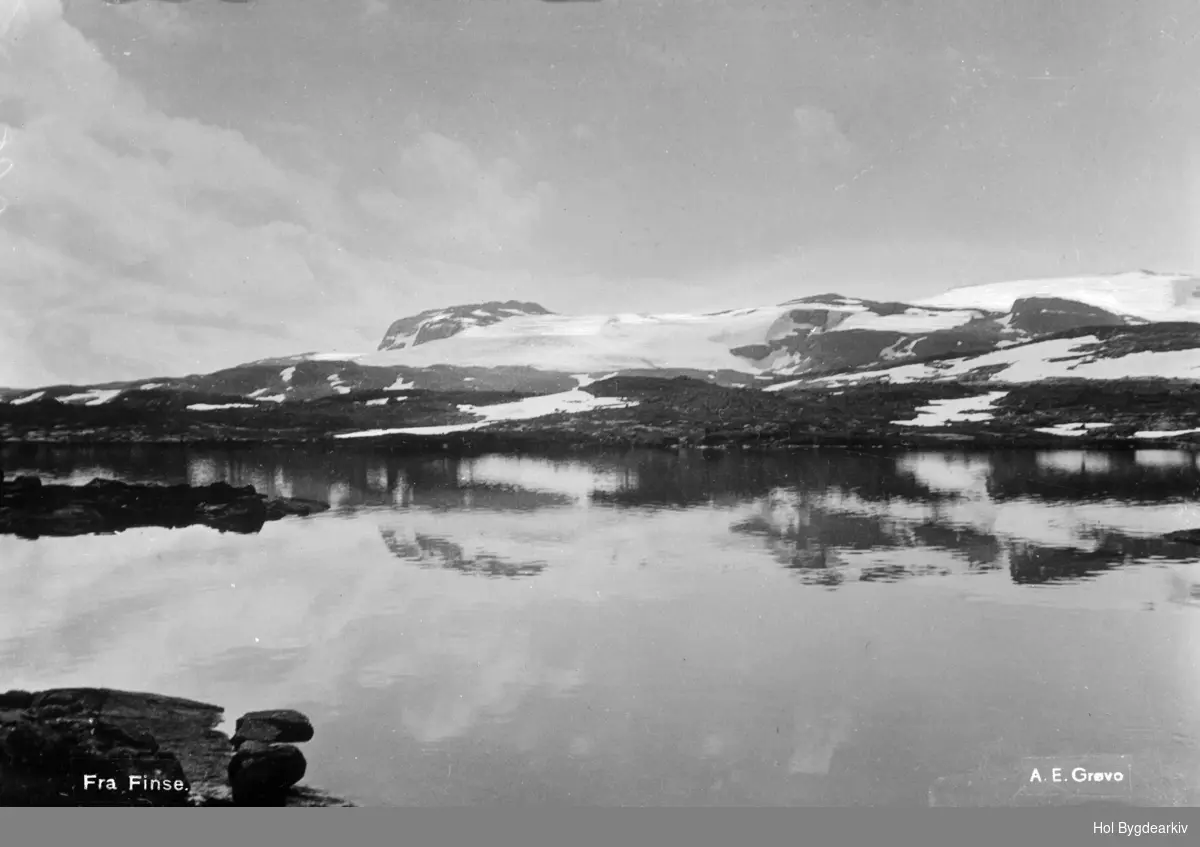 Landskap, Hardangerjøkulen, isbre, Finsevatnet,
