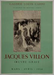 Jacques Villon - Galerie Louis Carré [Utstillingsplakat]