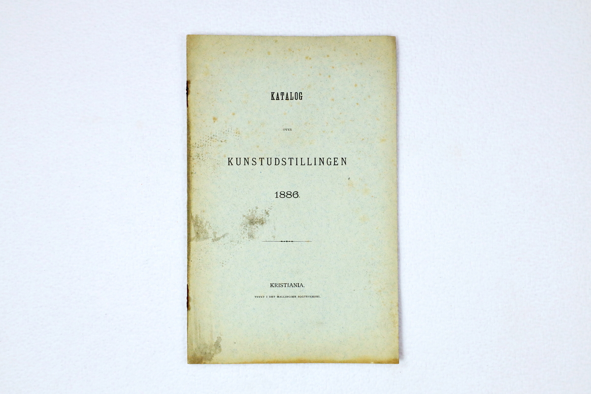 Katalog over Kunstudstillingen, (1884, 1885, 1886)
Katalog over Statens Kunstudstilling, (1891, 1892)