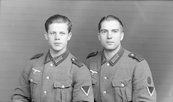 Portrett av tysk soldater 2. nov 1940. Navn i bestillingspro