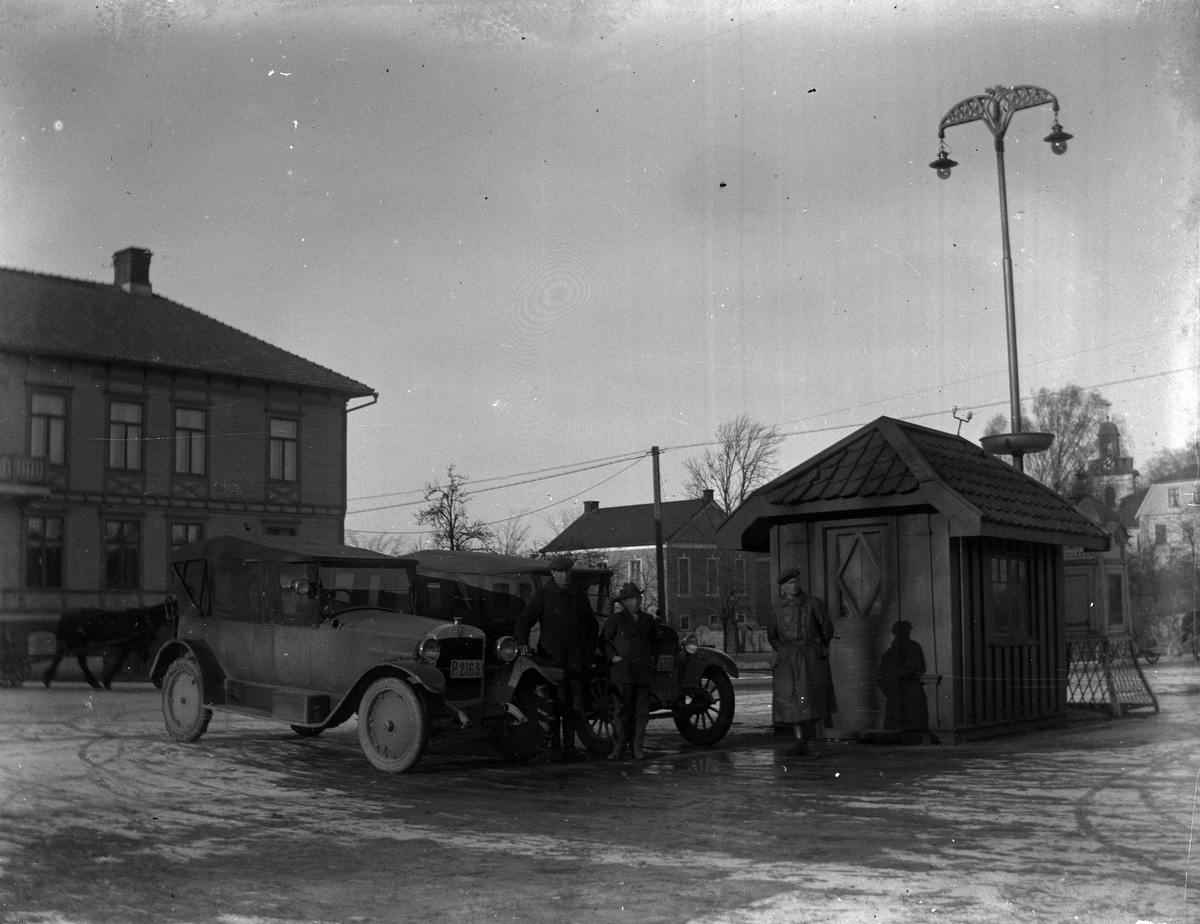 Taxistationen på Lilla Torget.
