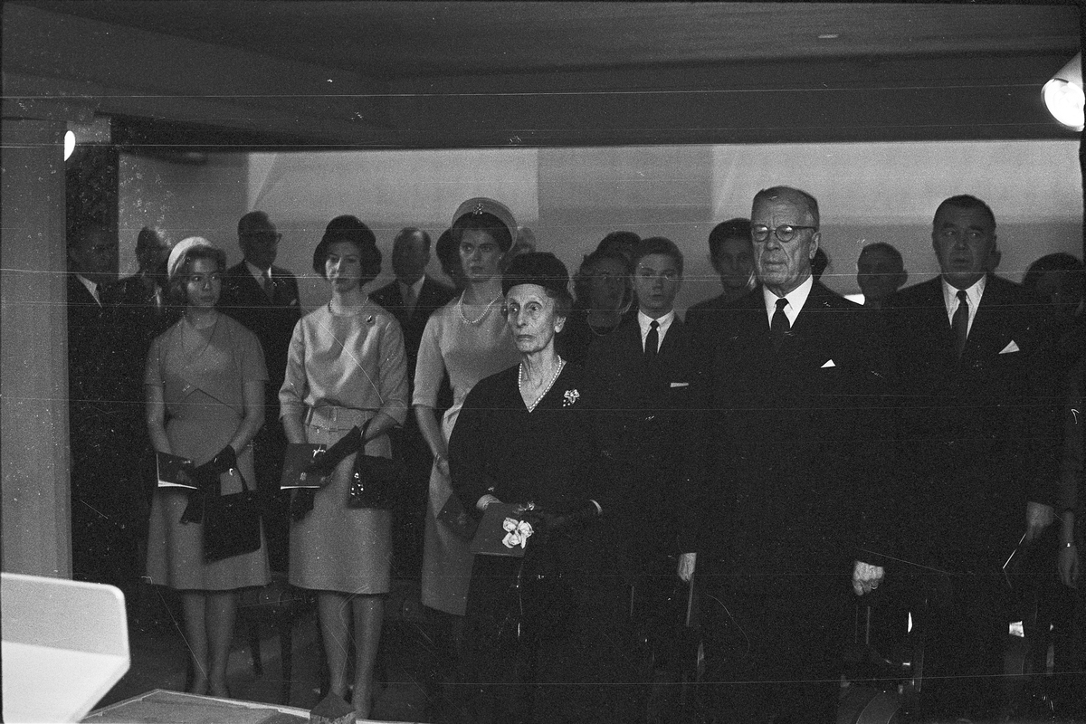 Kungligt besök på Upplandsmuseet, Uppsala 1963