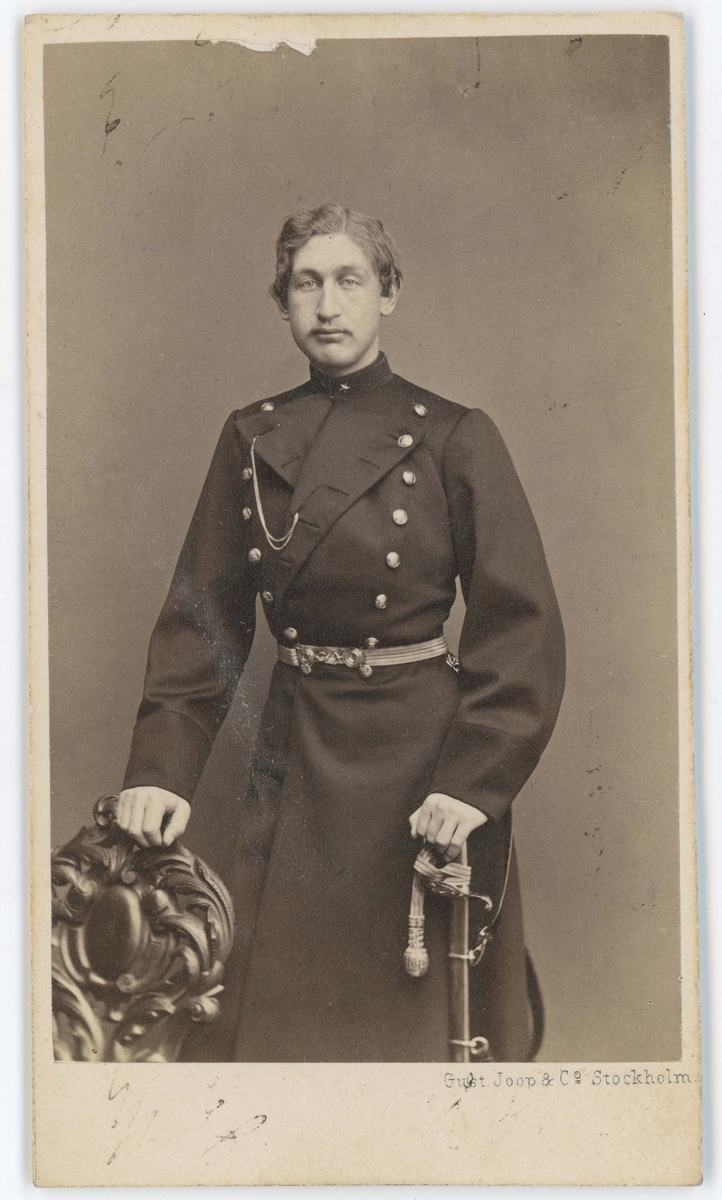 Porträtt på Knut Henric Frodell, underlöjtnant vid Jönköpings regemente I 12.