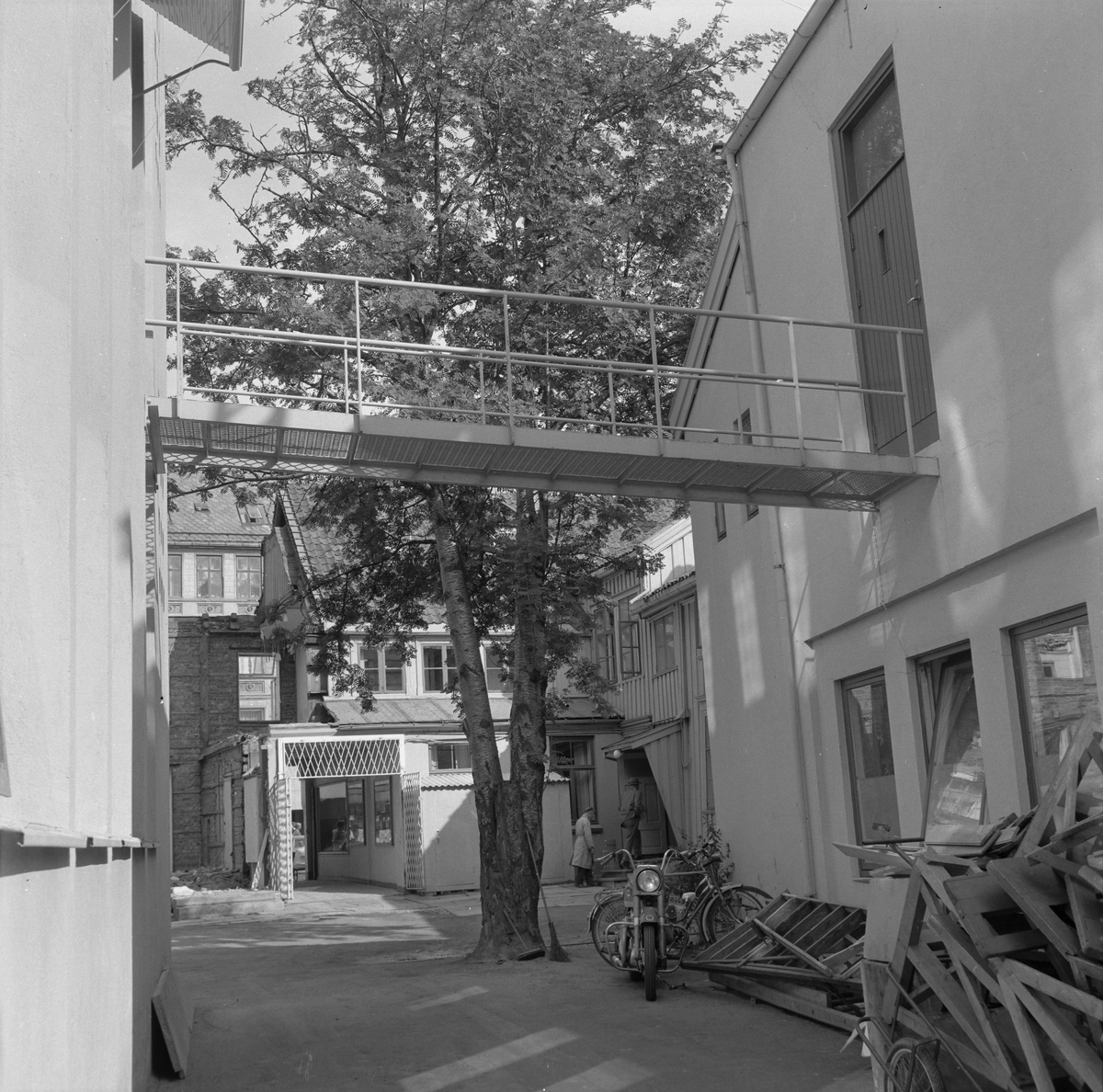 Bakgården med atelier og farvelaboratorium i Nordre gate 6.