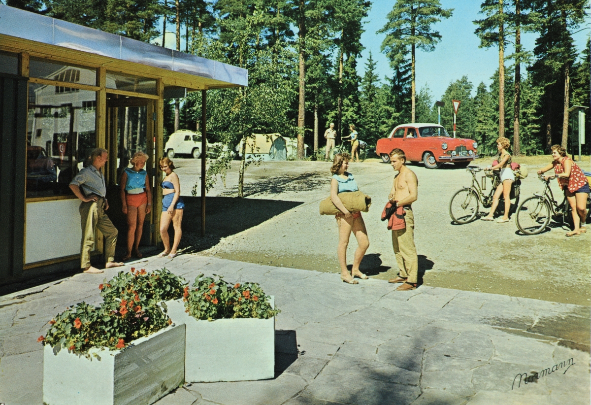 Postkort, Hamar Camping på Martodden, campingplass, resepsjon, Strandvegen 156, Storhamar,
