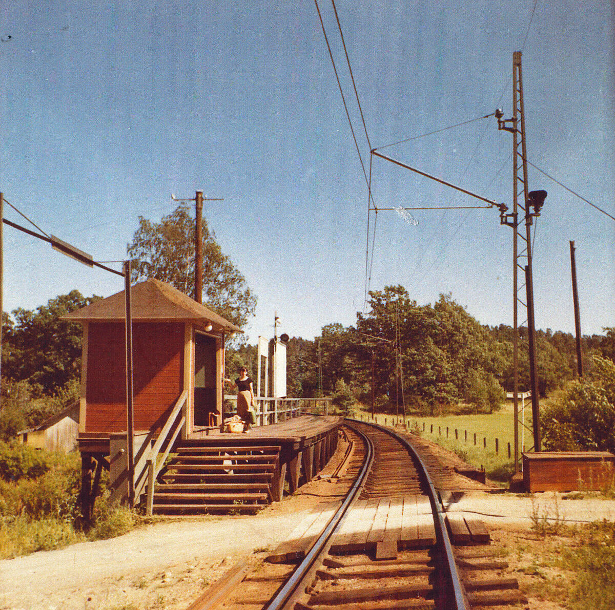 Fisksätra station, augusti 1965. Innan bebyggelsen som skulle komma ...