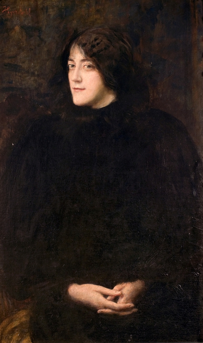 Skuespiller Bergljot Bratland, f. Kristine Bergljot Vangen (1871), gift med maleren Jacob Bratland i 1892. 