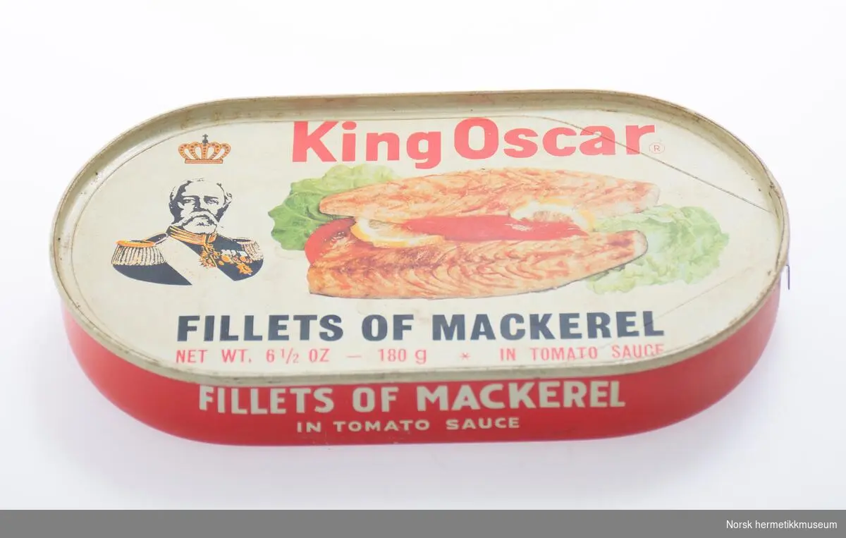 King Oscar og 2 makrellfileter m/salat, tomat, sitron