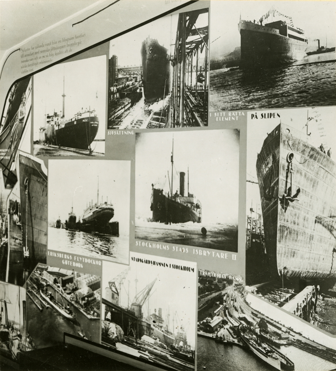 Utställningen "Svea Rike" på Stockholmsutställningen 1930. Presentation av fartyg.