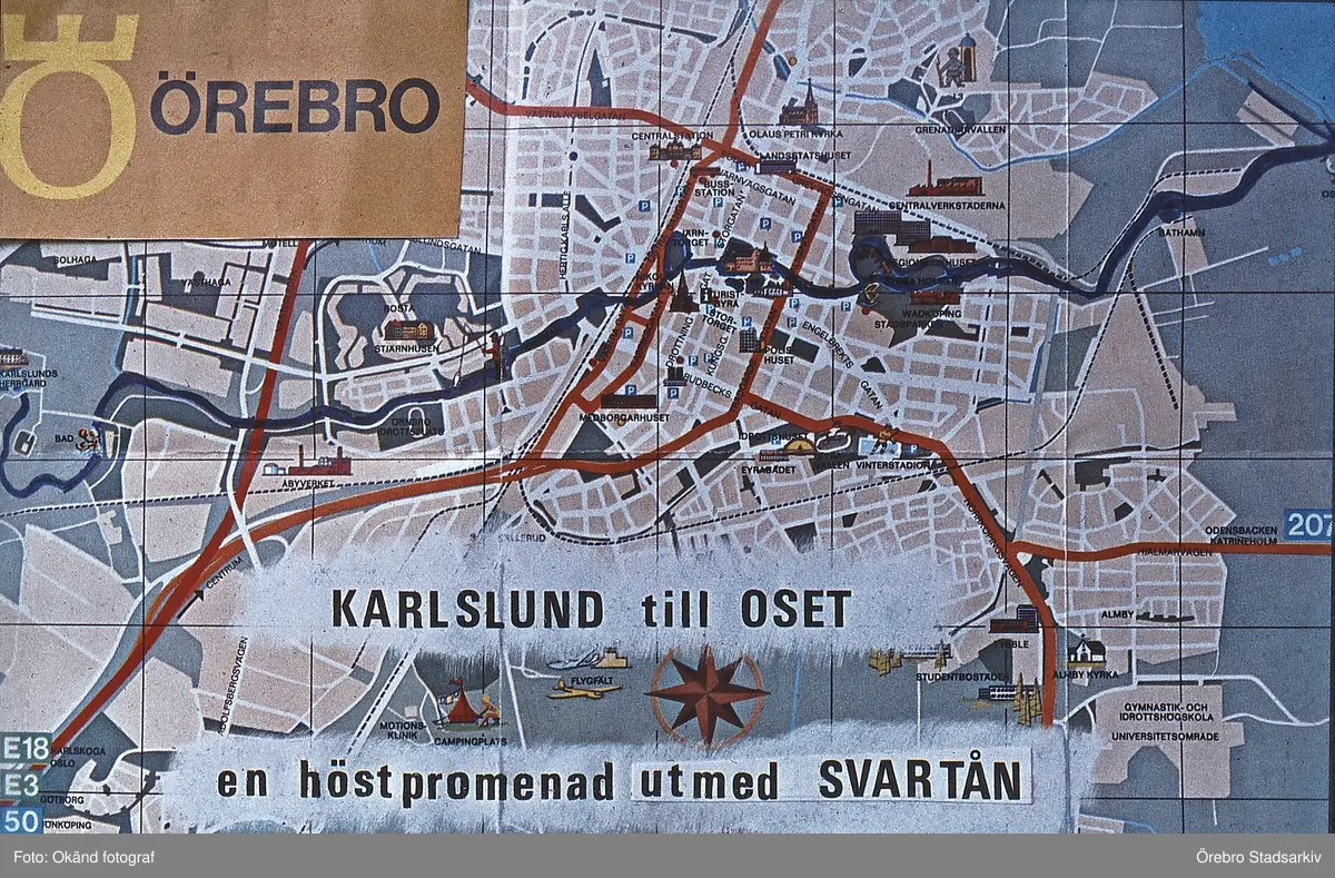 Karta över Örebro - Örebro Stadsarkiv / DigitaltMuseum