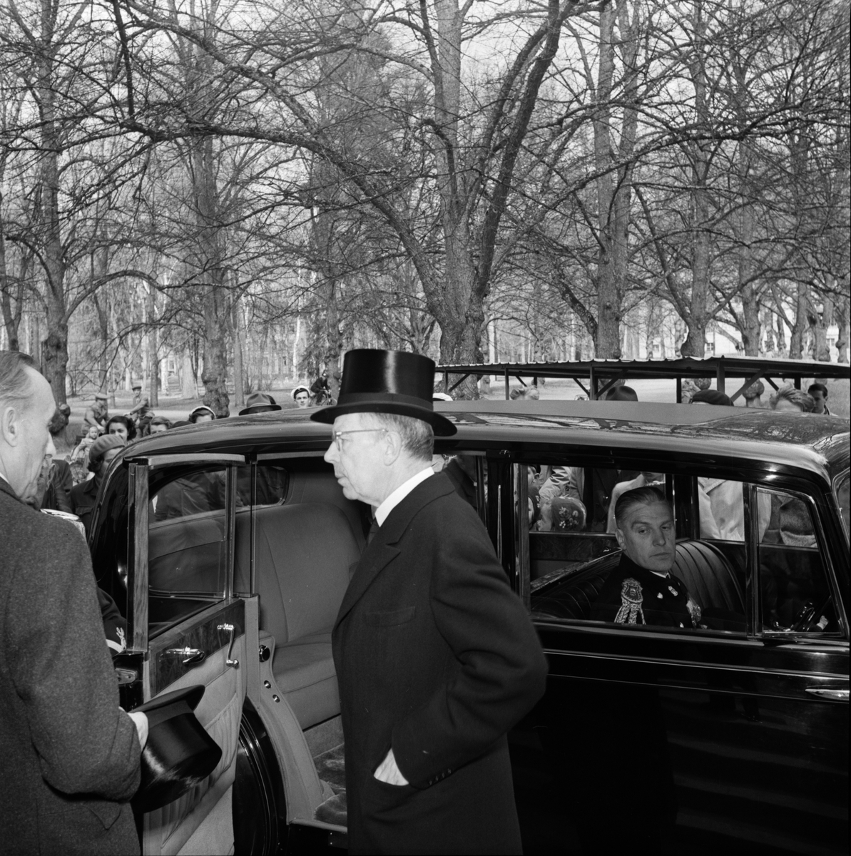 Kung Gustav VI Adolf besöker Uppsala 1951