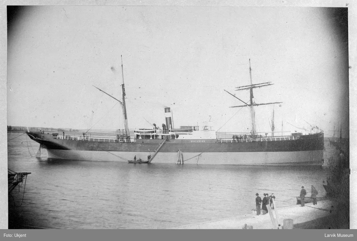 fartøy, dampskip m. seilrigg, "Bratsberg"