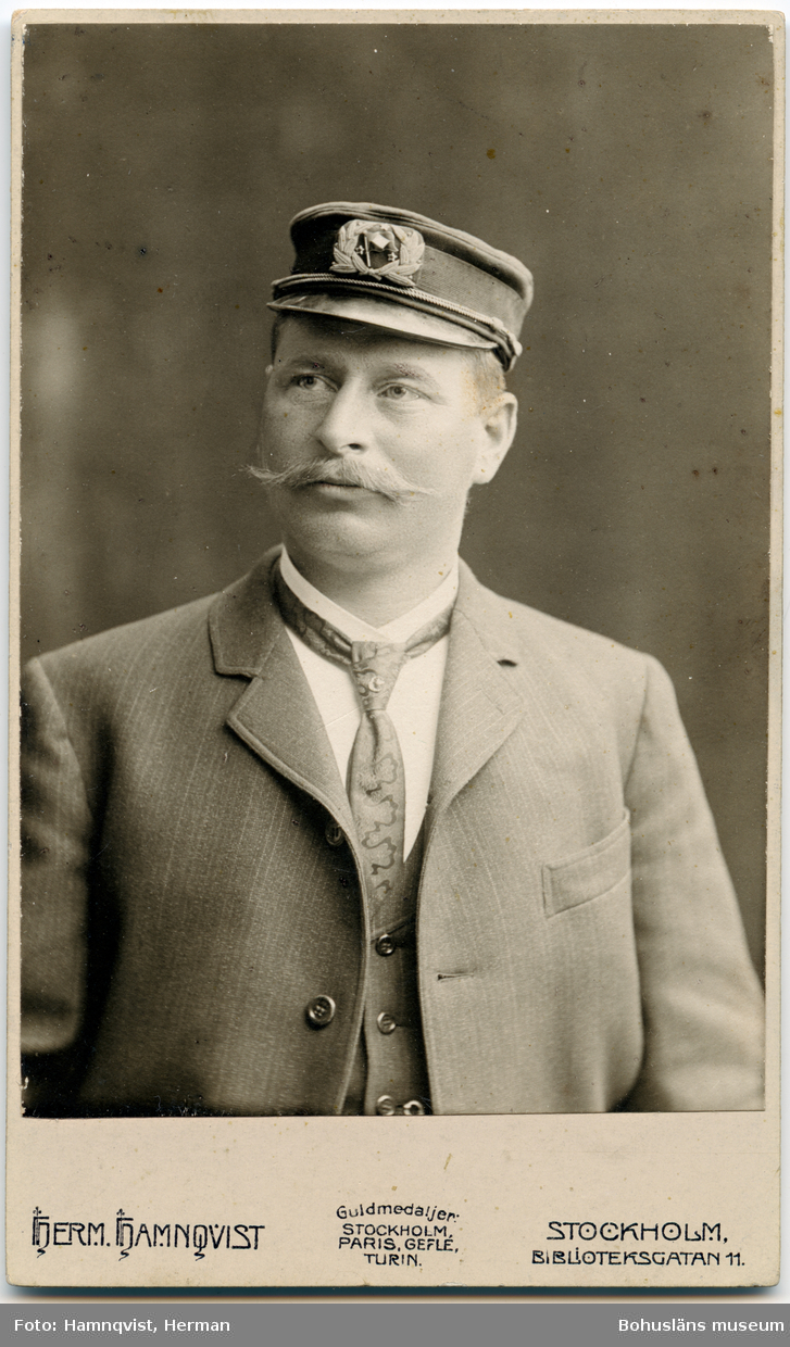 Porträtt av sjökapten Carl Georg Törnsten taget ca 1912-14