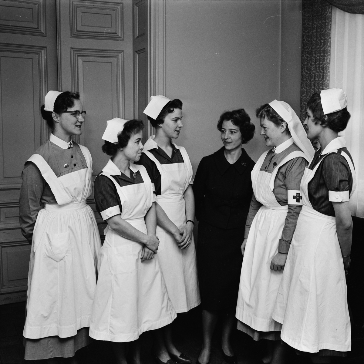 Nya undersköterskor från Yrkesskolan, Uppsala 1961