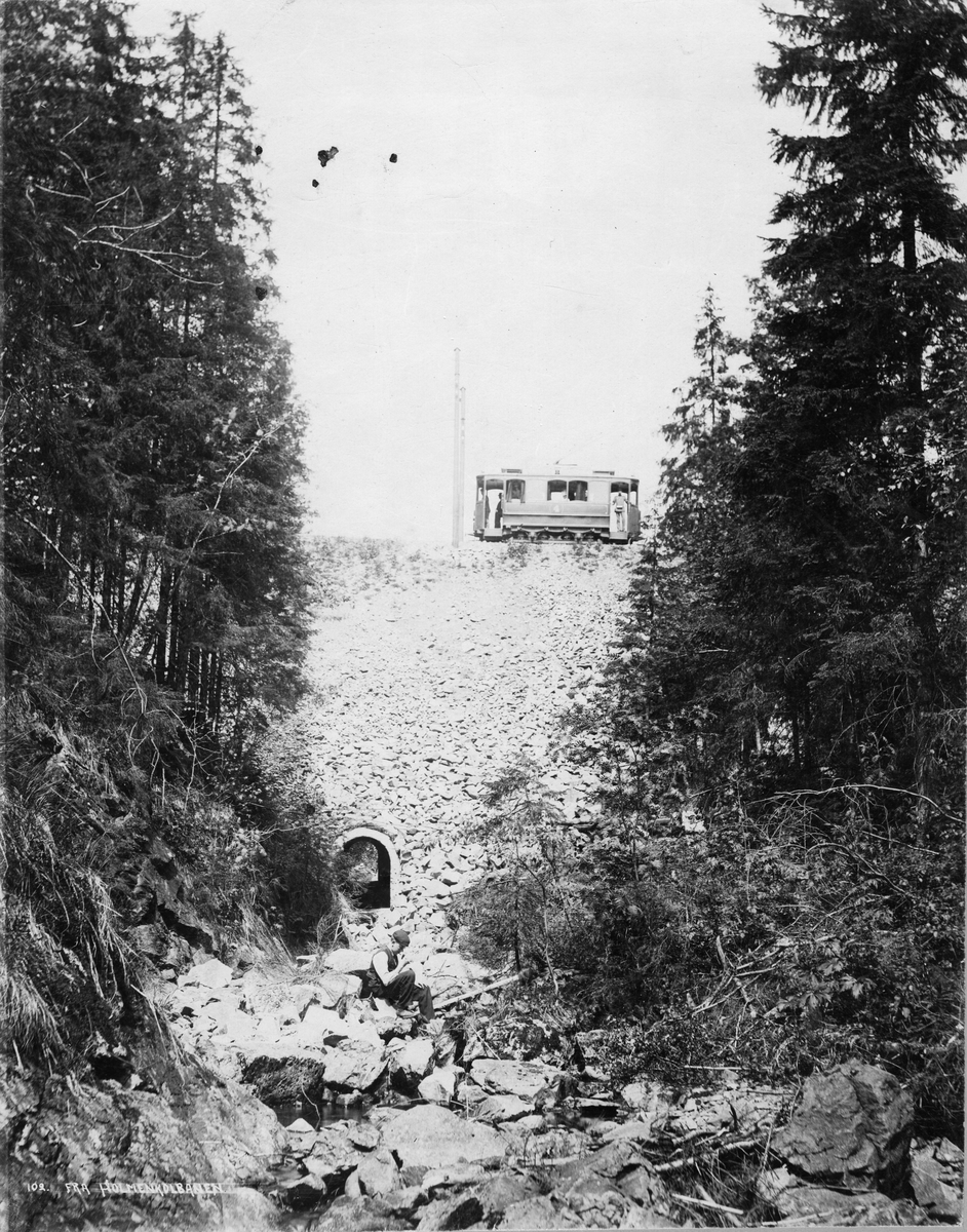 Holmenkollens bana vid Kristiania (Oslo) sommaren 1900.